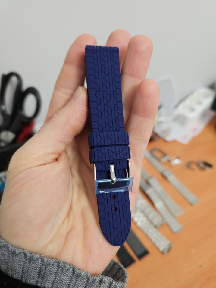 Mavi silikon kordonlar 22 mm - Görsel 3