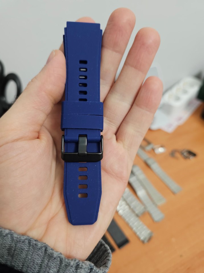 Mavi silikon kordonlar 22 mm - Görsel 2