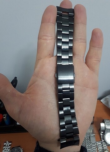 Siyah çelik kordon 24 mm - Görsel 4