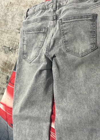 Gri  kot erkek çocuk Pantolon - Görsel 3