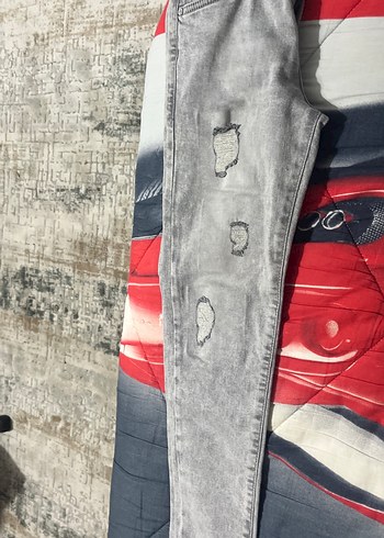 Gri  kot erkek çocuk Pantolon - Görsel 4