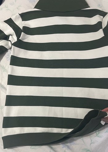 Erkek Çocuk Yeşil Çizgili Sweatshirt - Görsel 3