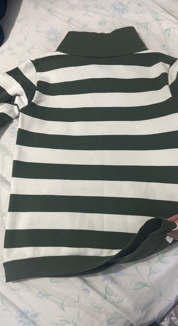 Erkek Çocuk Yeşil Çizgili Sweatshirt - Görsel 3