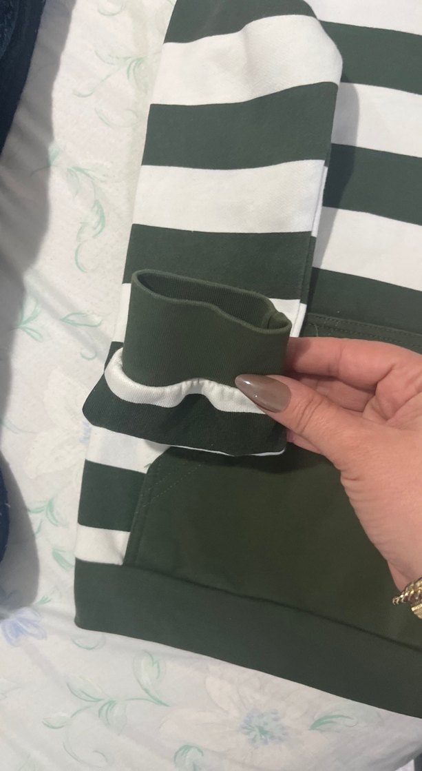 Erkek Çocuk Yeşil Çizgili Sweatshirt - Görsel 2