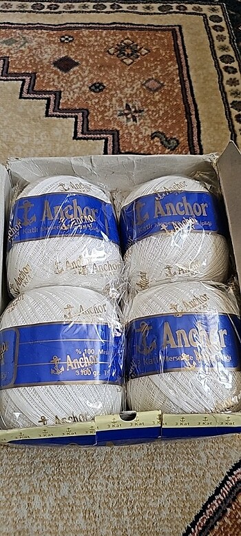 Anchor 3 katlı merserize dantel ipliği 