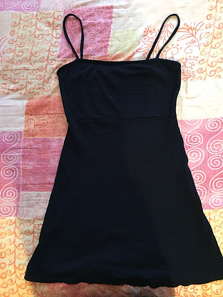 Bershka Koyu lacivert renginde mini elbise