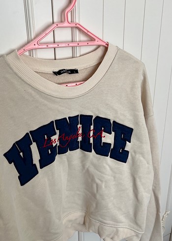 l Beden Beyaz Baskılı Kadın Sweatshirt