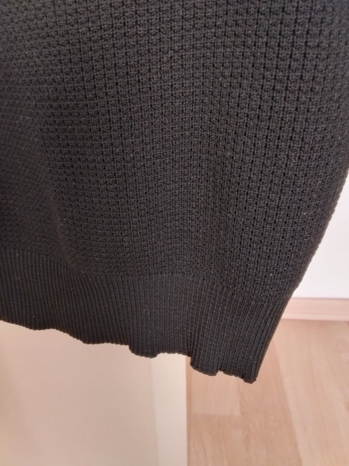 Siyah Kadın Triko Crop Bluz - Görsel 2