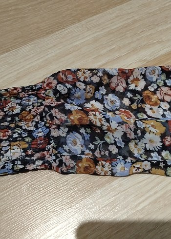 Çiçek Desenli V Yakalı Bohem Bluz - Görsel 6