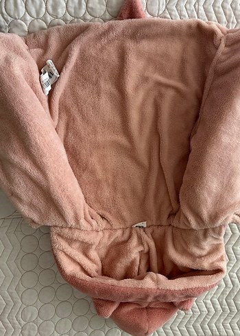 Kız Çocuk Kapüşonlu Koyu Pembe Mont - Görsel 11