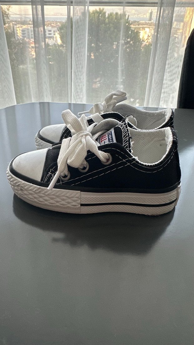 Çocuk Siyah Beyaz Spor Ayakkabı - Görsel 2