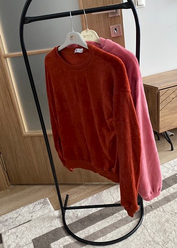 Süet Kadın Sweatshirt - Görsel 2