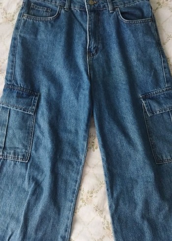 Diğer Kadın Cep Detaylı Mavi Kot Pantalon