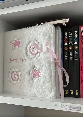 Beyaz Peluş Kapaklı Pc Kpop Binder