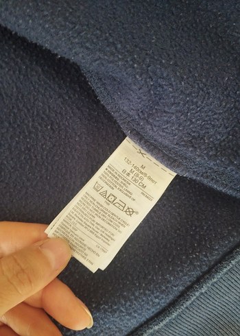 8 Yaş Beden Erkek Çocuk Lacivert Fermuarlı Sweatshirt