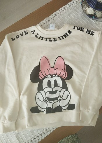 Kız Çocuk Baskılı Beyaz Sweatshirt