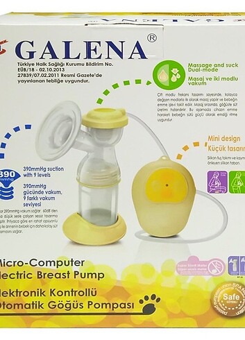 Elektrikli göğüs pompası 