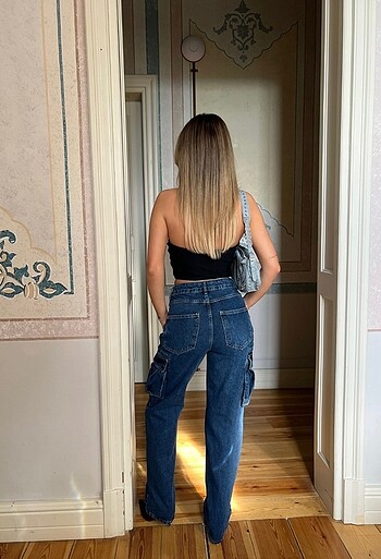 Zara Zara kargo cepli kot pantolon