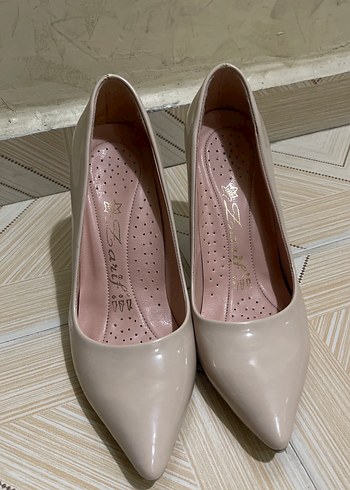 Bej ten rengi Stiletto Topuklu Kadın Ayakkabı - Görsel 2