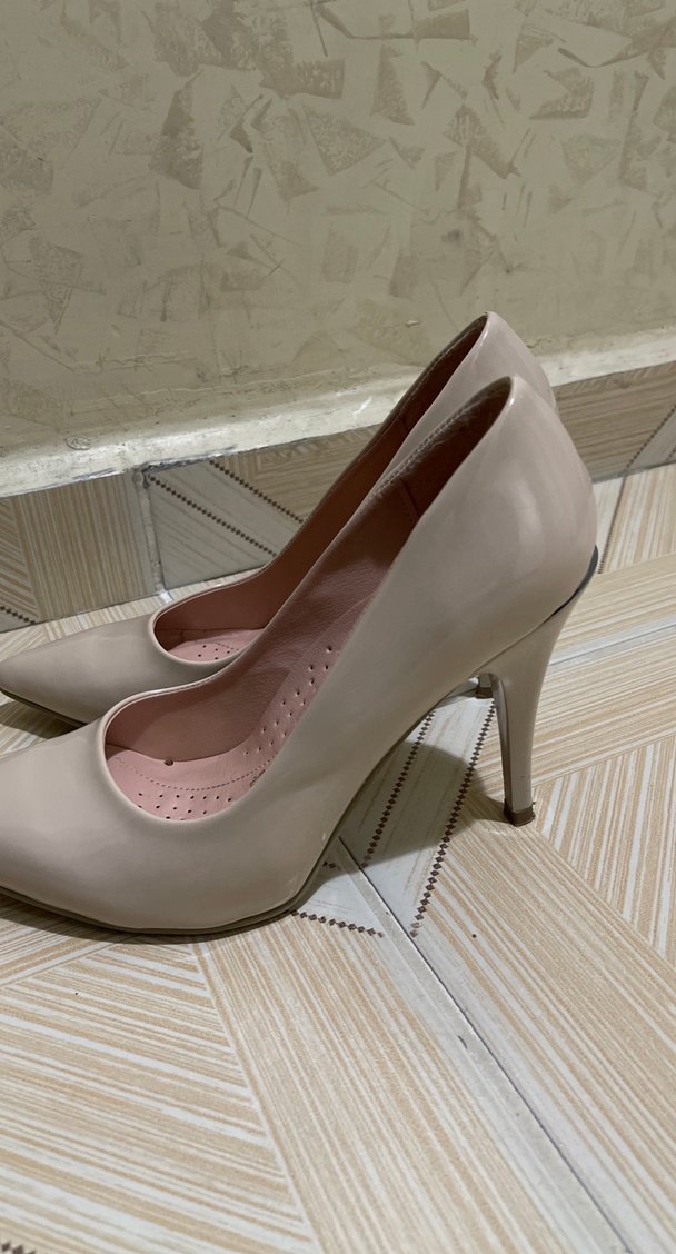 Bej ten rengi Stiletto Topuklu Kadın Ayakkabı - Görsel 3