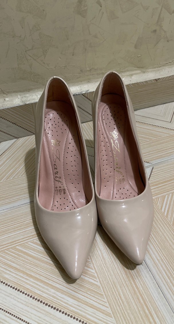 Bej ten rengi Stiletto Topuklu Kadın Ayakkabı - Görsel 2