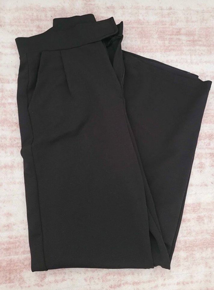 Beli cırtlı palazzo pantolon - Görsel 3