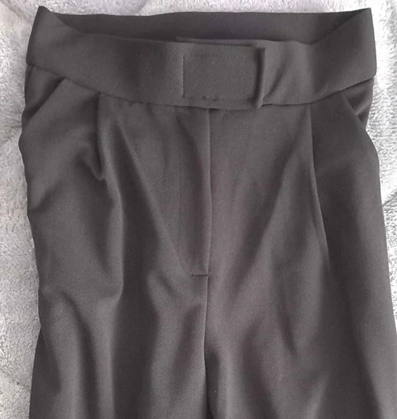 Beli cırtlı palazzo pantolon - Görsel 4