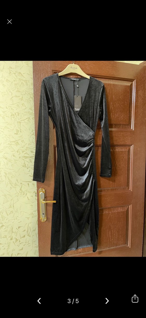 Kadife elbise - Görsel 3