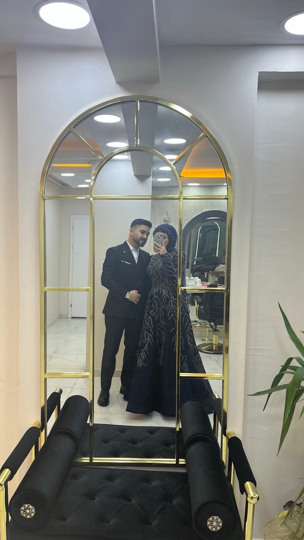 Uzun lacivert Payetli Nişan Elbisesi - Görsel 5