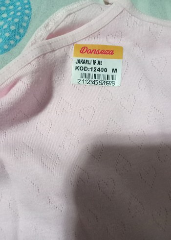 Pembe Baskılı bayan atlet - Görsel 6