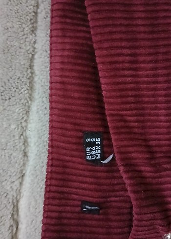 Diğer Bordo Kadın Süet Düğmeli Pantolon