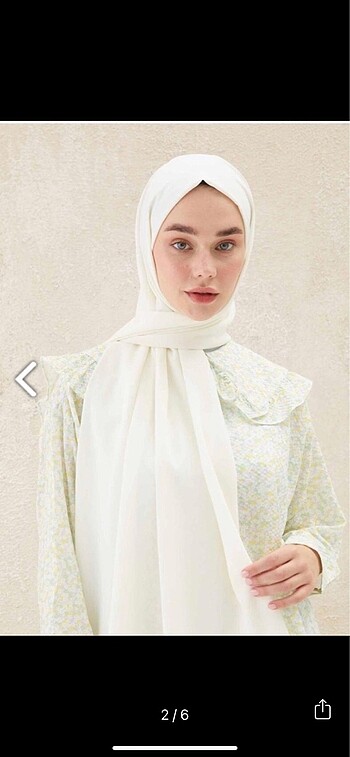 Armine Fresh scarf medine ipeği kırık beyaz yeni şal