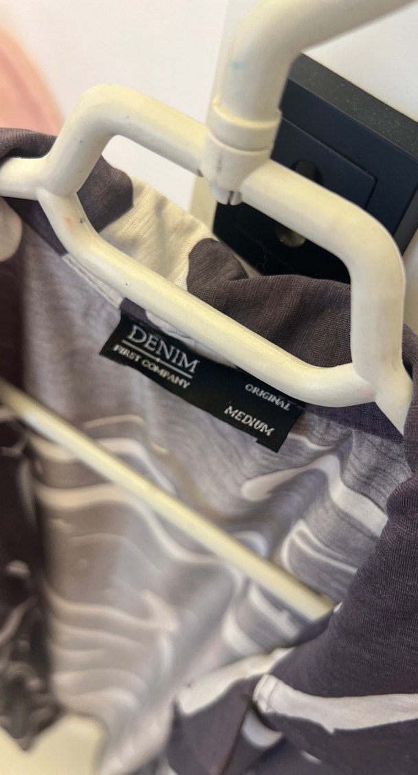 DENİM MARKA Gri Batik Desenli Erkek Kısa Kollu Gömlek - Görsel 2