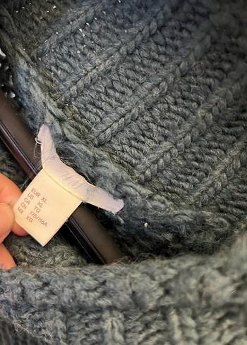 H&M yeşil renkte Örgü Boğazlı Kadın Kazak - Görsel 3