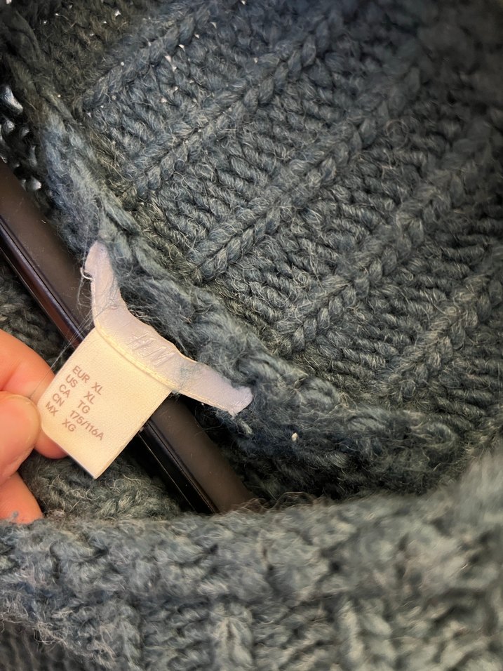 H&M yeşil renkte Örgü Boğazlı Kadın Kazak - Görsel 3