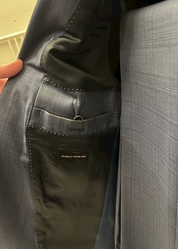 BEYMEN Erkek Koyu Gri Düğmeli Takım Elbise - Görsel 3