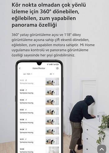 Xiaomi Mi 360° Home Security Kamera 2K Pro Beyaz - Görsel 7