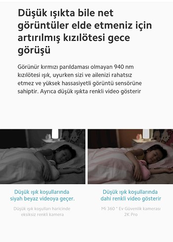 Xiaomi Mi 360° Home Security Kamera 2K Pro Beyaz - Görsel 5