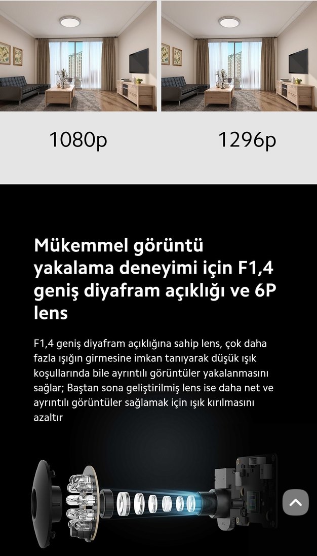 Xiaomi Mi 360° Home Security Kamera 2K Pro Beyaz - Görsel 4