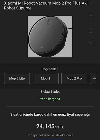 Xiaomi vacuum mop 2 pro+ (plus) Robot süpürge - Görsel 6
