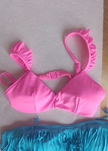 Pembe Askılı Bohem Bikini Üstü
