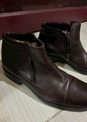 Kahverengi Deri Erkek Botlar - Görsel 3