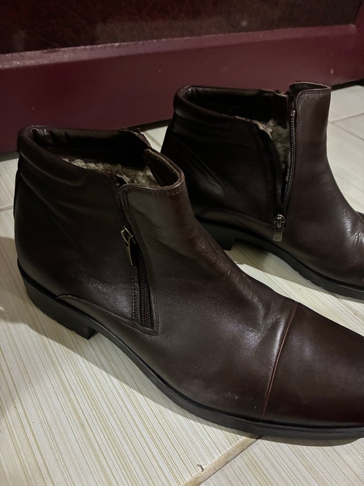 Kahverengi Deri Erkek Botlar - Görsel 3