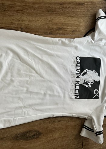 Baskılı Beyaz Kısa Kollu elbise - Görsel 3