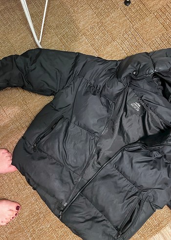 Siyah Fermuarlı Kadın Kışlık Mont - Görsel 3