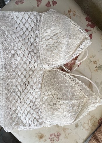 Penti Beyaz Dantel Bohem Bralet