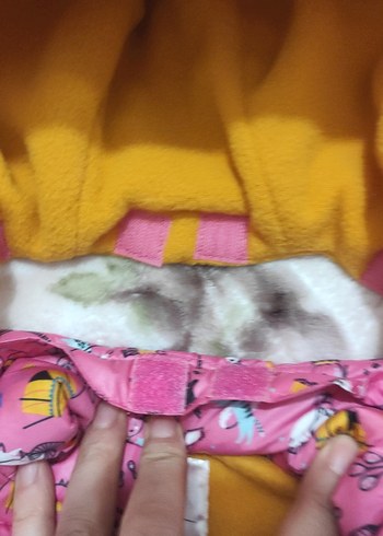 Renkli Baskılı Kız Çocuk Kapüşonlu Mont - Görsel 9