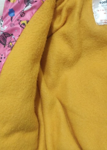 Renkli Baskılı Kız Çocuk Kapüşonlu Mont - Görsel 8