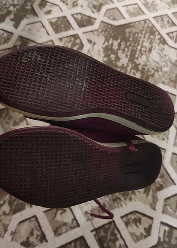 Bordo Süet Kadın Spor Ayakkabı - Görsel 4