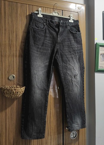 Gri Kadın Regular Fit Midi Kot Pantolon - Görsel 2